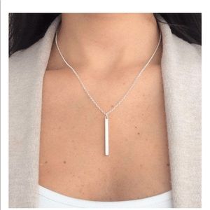 Nico New York Silver Bar Necklace